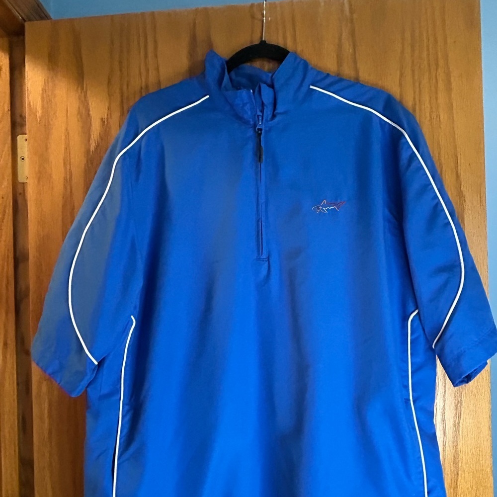 Greg Norman 1/4 Zip short sleeve windbreaker golf pullover EUc LG - Picture 4 of 12